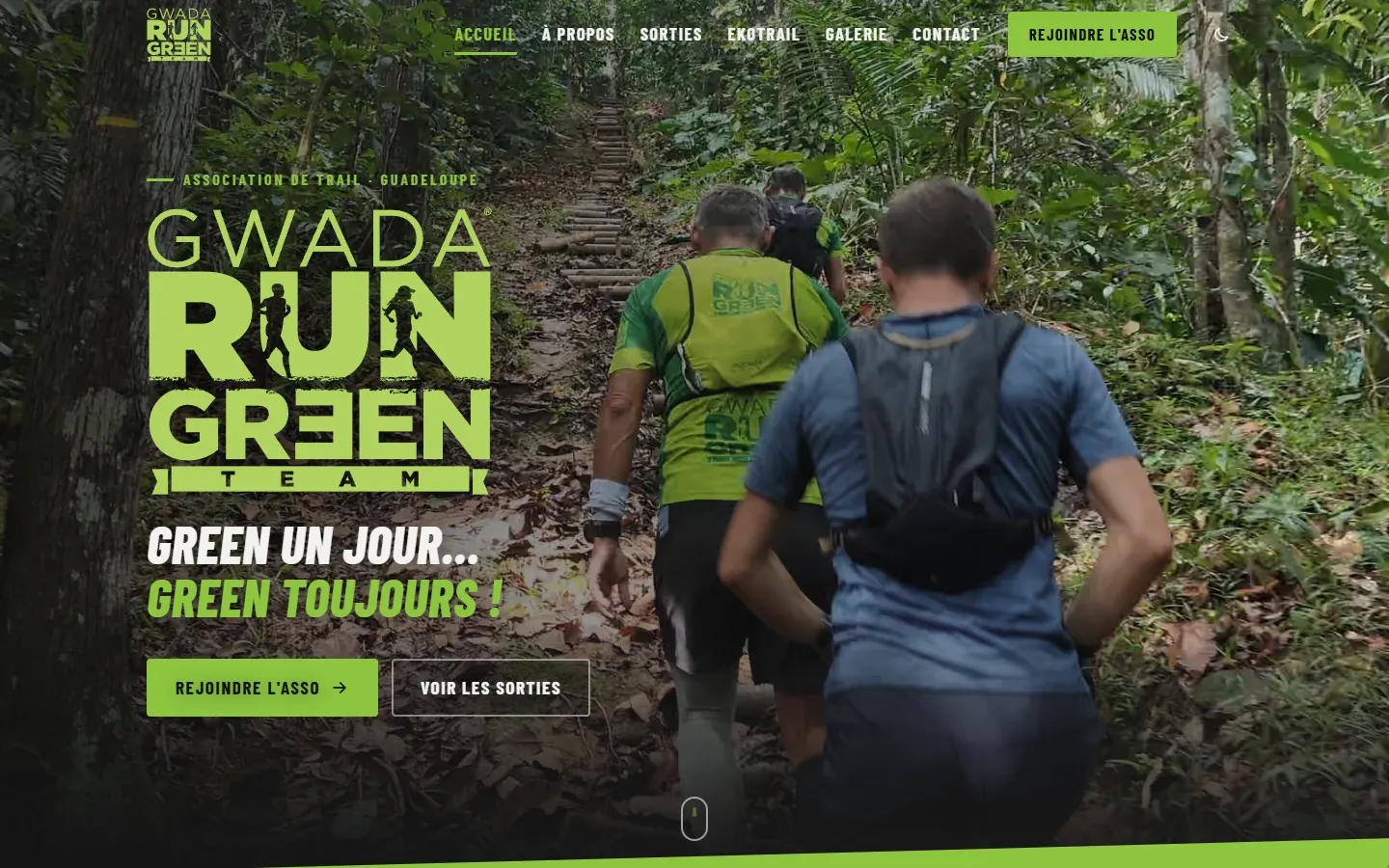 Site Gwada Run Green réalisé par drilweb, version ordinateur